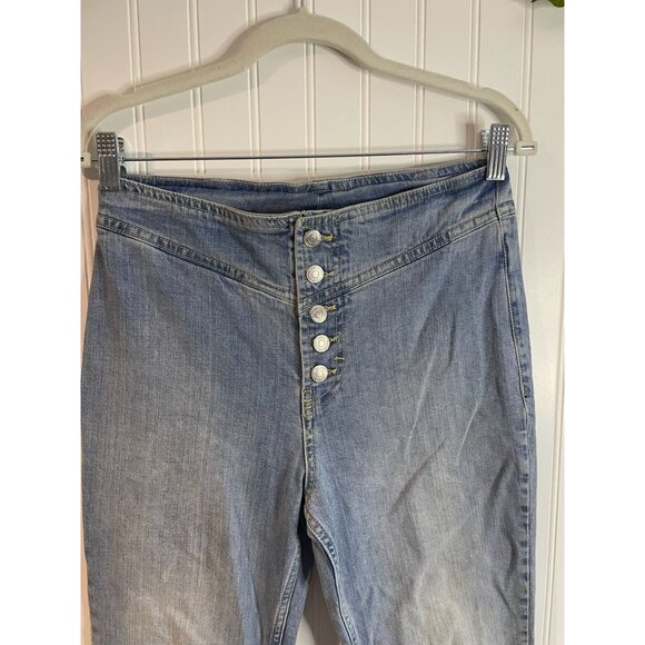 WeThe Free High-Rise Light Wash Denim Straight-Leg Jeans Size 28 - Picture 3 of 13